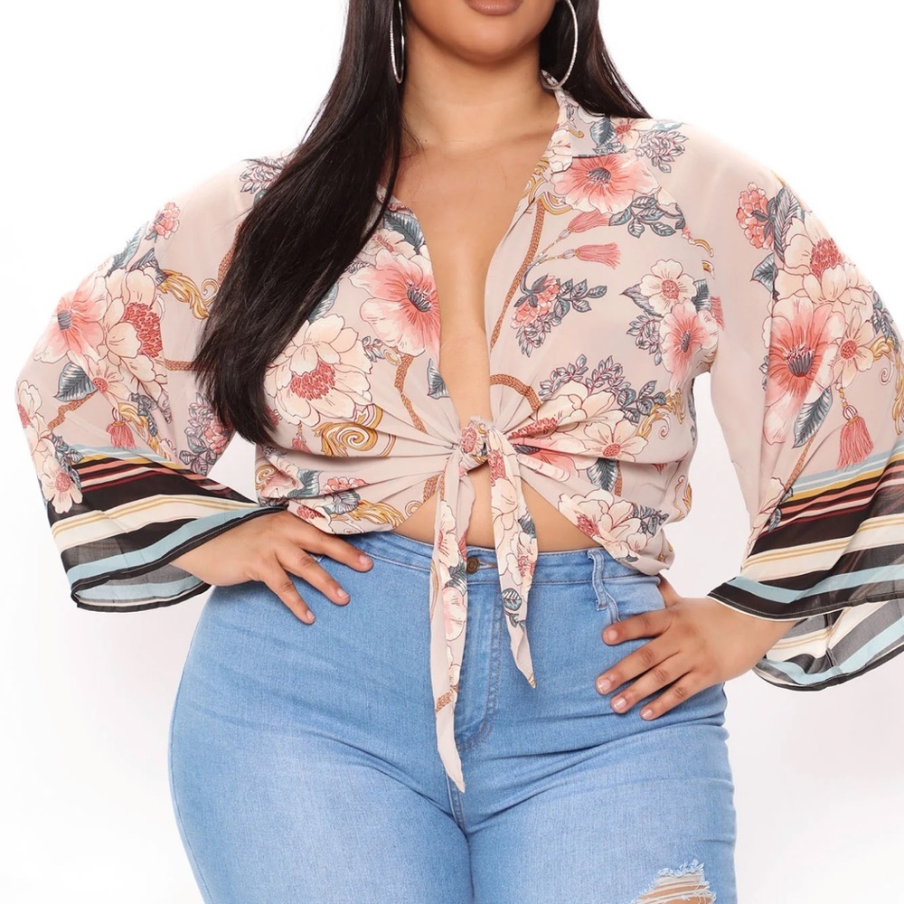 Fashion Nova sheer blouse XL